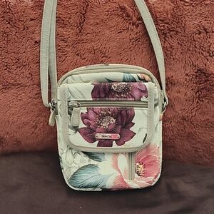Floral Crossbody Bag - Cream and Pink